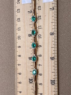 *Браслет р.18 Изумруд цв Красное арт. 10-120366-00-01-544 вес 8,22 г - фото 309148 *Браслет р.18 Изумруд цв Красное арт. 10-120366-00-01-544 вес 8,22 г - фото 309148