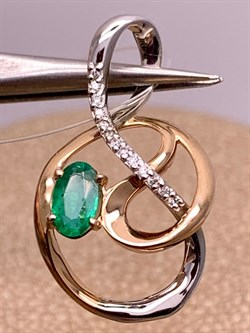 *Подвеска Изумруд цв Красное арт. 3-435-01-415 вес 1,46 г - фото 309161 *Подвеска Изумруд цв Красное арт. 3-435-01-415 вес 1,46 г - фото 309161