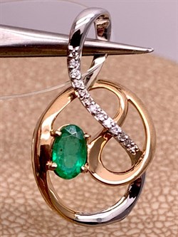 *Подвеска Изумруд цв Красное арт. 3-435-01-415 вес 1,46 г - фото 309163 *Подвеска Изумруд цв Красное арт. 3-435-01-415 вес 1,46 г - фото 309163