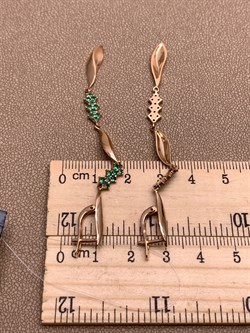 *Серьги Изумруд цв Красное арт. 2-107-535-01-752 вес 5,05 г - фото 309179 *Серьги Изумруд цв Красное арт. 2-107-535-01-752 вес 5,05 г - фото 309179