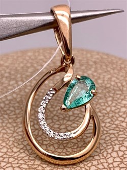 *Подвеска Изумруд цв Красное арт. 3-428-01-715 вес 1,19 г - фото 309196 *Подвеска Изумруд цв Красное арт. 3-428-01-715 вес 1,19 г - фото 309196