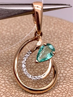 *Подвеска Изумруд цв Красное арт. 3-428-01-715 вес 1,19 г - фото 309197 *Подвеска Изумруд цв Красное арт. 3-428-01-715 вес 1,19 г - фото 309197