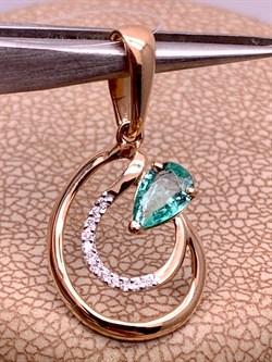 *Подвеска Изумруд цв Красное арт. 3-428-01-715 вес 1,19 г - фото 309199 *Подвеска Изумруд цв Красное арт. 3-428-01-715 вес 1,19 г - фото 309199