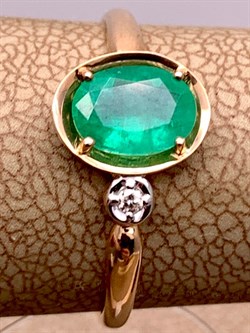 *Кольцо р.17,5 Изумруд цв Красное арт. 1-107-328-01-215 вес 1,37 г - фото 309209 *Кольцо р.17,5 Изумруд цв Красное арт. 1-107-328-01-215 вес 1,37 г - фото 309209