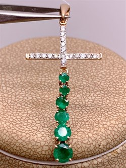 *Подвеска Изумруд цв Красное 8-306-01-415 вес 1,77 г - фото 309221 *Подвеска Изумруд цв Красное 8-306-01-415 вес 1,77 г - фото 309221