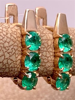 *Серьги Изумруд цв Красное арт. 2-107-323-01-860 вес 2,15 г - фото 309233