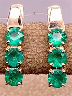 *Серьги Изумруд цв Красное арт. 2-107-323-01-860 вес 2,15 г - фото 309235
