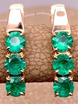 *Серьги Изумруд цв Красное арт. 2-107-323-01-860 вес 2,15 г - фото 309236