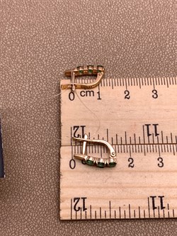 *Серьги Изумруд цв Красное арт. 2-107-323-01-860 вес 2,15 г - фото 309239