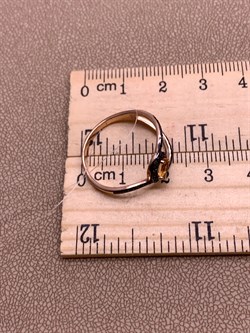 *Кольцо р.18,5 Змейка Цитрин арт. К-3805зрчс405249-142 Вес 1,75 г - фото 309273