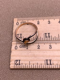 *Кольцо р.18,5 Змейка Цитрин арт. К-3805зрчс405249-142 Вес 1,75 г - фото 309274