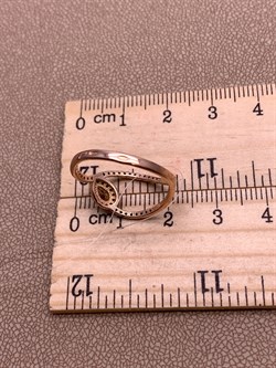 *Кольцо р.18,5 Змейка Цитрин арт. К-3805зрчс405249-142 Вес 1,75 г - фото 309275