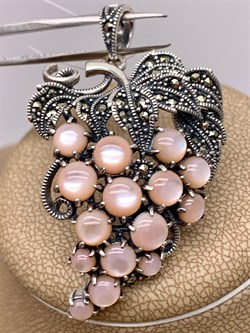 *Подвеска Виноградная Гроздь Микс Марказит Розовый Перламутр арт. HP616-750 вес 11.08 г - фото 309389 *Подвеска Виноградная Гроздь Микс Марказит Розовый Перламутр арт. HP616-750 вес 11.08 г - фото 309389