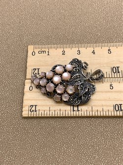 *Подвеска Виноградная Гроздь Микс Марказит Розовый Перламутр арт. HP616-750 вес 11.08 г - фото 309392 *Подвеска Виноградная Гроздь Микс Марказит Розовый Перламутр арт. HP616-750 вес 11.08 г - фото 309392