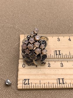 *Кольцо р.18,5 Виноград Микс Марказит Розовый Перламутр арт. HR665-923 вес 9.23 г - фото 309421 *Кольцо р.18,5 Виноград Микс Марказит Розовый Перламутр арт. HR665-923 вес 9.23 г - фото 309421