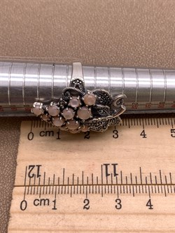 *Кольцо р.18 Виноград Микс Марказит Розовый Перламутр арт. HR665-916 вес 9.86 г - фото 309423 *Кольцо р.18 Виноград Микс Марказит Розовый Перламутр арт. HR665-916 вес 9.86 г - фото 309423