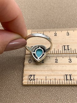 *Кольцо р.17,5 Микс Марказит Амазонит арт. HR1801-912 вес 4,25 г - фото 309439 *Кольцо р.17,5 Микс Марказит Амазонит арт. HR1801-912 вес 4,25 г - фото 309439