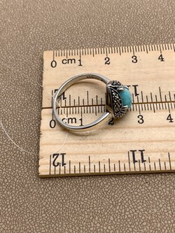 *Кольцо р.19,5 Микс Марказит Амазонит арт. HR1801-936 вес 4,34 г - фото 309451 *Кольцо р.19,5 Микс Марказит Амазонит арт. HR1801-936 вес 4,34 г - фото 309451