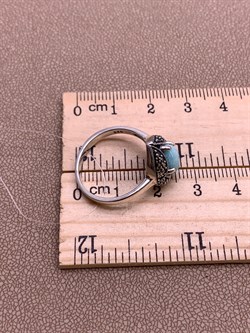 *Кольцо р.18,5 Микс Марказит Амазонит арт. HR1801-929 вес 4,27 г - фото 309461 *Кольцо р.18,5 Микс Марказит Амазонит арт. HR1801-929 вес 4,27 г - фото 309461