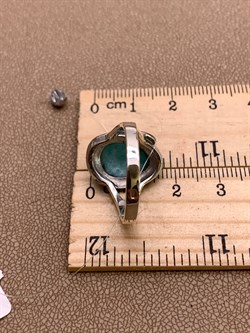 *Кольцо р.19 Микс Марказит Амазонит арт. HR1735-875 вес 5.44 г - фото 309478 *Кольцо р.19 Микс Марказит Амазонит арт. HR1735-875 вес 5.44 г - фото 309478