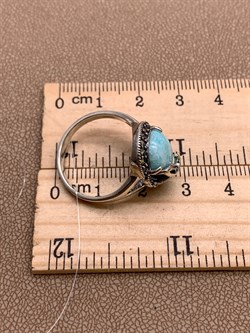 *Кольцо р.19 Микс Марказит Амазонит арт. HR1735-875 вес 5.44 г - фото 309480 *Кольцо р.19 Микс Марказит Амазонит арт. HR1735-875 вес 5.44 г - фото 309480