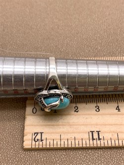 *Кольцо р.18 Микс Марказит Амазонит арт. HR1735-868 вес 5.63 г - фото 309482 *Кольцо р.18 Микс Марказит Амазонит арт. HR1735-868 вес 5.63 г - фото 309482