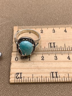 *Кольцо р.18 Микс Марказит Амазонит арт. HR1735-868 вес 5.63 г - фото 309490 *Кольцо р.18 Микс Марказит Амазонит арт. HR1735-868 вес 5.63 г - фото 309490