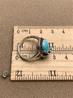 *Кольцо р.18 Микс Марказит Амазонит арт. HR1735-868 вес 5.63 г - фото 309491 *Кольцо р.18 Микс Марказит Амазонит арт. HR1735-868 вес 5.63 г - фото 309491