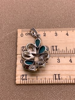 *Подвеска Микс Марказит Амазонит арт. HP882-391 вес 7,38 г - фото 309518 *Подвеска Микс Марказит Амазонит арт. HP882-391 вес 7,38 г - фото 309518