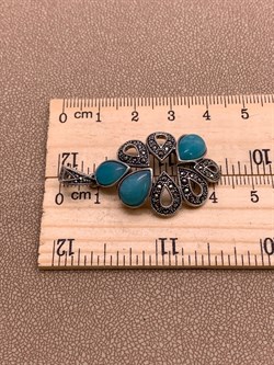 *Подвеска Микс Марказит Амазонит арт. HP882-391 вес 7,38 г - фото 309519 *Подвеска Микс Марказит Амазонит арт. HP882-391 вес 7,38 г - фото 309519