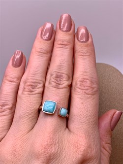 *Кольцо р.17,5 Микс Марказит Амазонит арт. HR1459-899 вес 3.22 г - фото 309536 *Кольцо р.17,5 Микс Марказит Амазонит арт. HR1459-899 вес 3.22 г - фото 309536