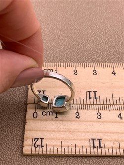 *Кольцо р.17,5 Микс Марказит Амазонит арт. HR1459-899 вес 3.22 г - фото 309537 *Кольцо р.17,5 Микс Марказит Амазонит арт. HR1459-899 вес 3.22 г - фото 309537