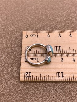 *Кольцо р.17,5 Микс Марказит Амазонит арт. HR1459-899 вес 3.22 г - фото 309539 *Кольцо р.17,5 Микс Марказит Амазонит арт. HR1459-899 вес 3.22 г - фото 309539