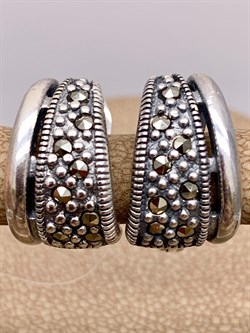 *Серьги Марказит арт. С 369-150 Вес 7,16 г - фото 309622 *Серьги Марказит арт. С 369-150 Вес 7,16 г - фото 309622