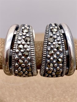 *Серьги Марказит арт. С 369-150 Вес 7,16 г - фото 309624 *Серьги Марказит арт. С 369-150 Вес 7,16 г - фото 309624