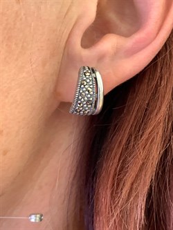 *Серьги Марказит арт. С 369-150 Вес 7,16 г - фото 309625 *Серьги Марказит арт. С 369-150 Вес 7,16 г - фото 309625