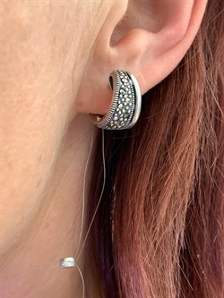 *Серьги Марказит арт. С 369-150 Вес 7,16 г - фото 309626 *Серьги Марказит арт. С 369-150 Вес 7,16 г - фото 309626