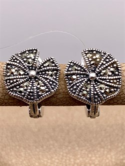 *Серьги Марказит арт. HE1537B-815 Вес 4,45 г - фото 309641 *Серьги Марказит арт. HE1537B-815 Вес 4,45 г - фото 309641