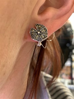 *Серьги Марказит арт. HE1537B-815 Вес 4,45 г - фото 309642 *Серьги Марказит арт. HE1537B-815 Вес 4,45 г - фото 309642