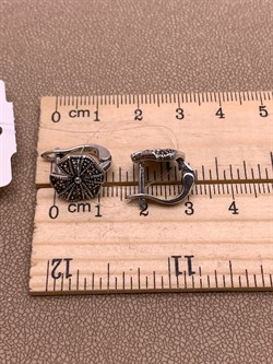 *Серьги Марказит арт. HE1537B-815 Вес 4,45 г - фото 309644 *Серьги Марказит арт. HE1537B-815 Вес 4,45 г - фото 309644