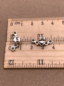 *Серьги Пусеты Микс Марказит Хризолит арт. HE1049-775 вес 2,65 г - фото 309827