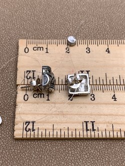 *Пусеты Марказит арт. HE1623-331 Вес 3,65 г - фото 309889 *Пусеты Марказит арт. HE1623-331 Вес 3,65 г - фото 309889