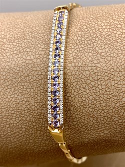 *Браслет р.18 Танзанит цв Лимонное арт 10-320400-00-31-814 вес 6,19 г - фото 309923 *Браслет р.18 Танзанит цв Лимонное арт 10-320400-00-31-814 вес 6,19 г - фото 309923