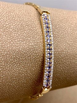 *Браслет р.18 Танзанит цв Лимонное арт 10-320400-00-31-814 вес 6,19 г - фото 309924 *Браслет р.18 Танзанит цв Лимонное арт 10-320400-00-31-814 вес 6,19 г - фото 309924