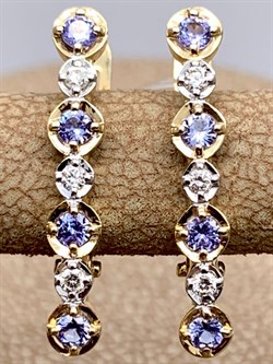 *Серьги Танзанит цв Лимонное арт 2-308344-00-31-274 вес 2,28 г - фото 309941