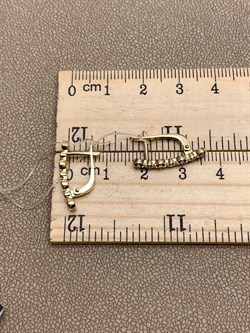 *Серьги Танзанит цв Лимонное арт 2-308344-00-31-274 вес 2,28 г - фото 309944