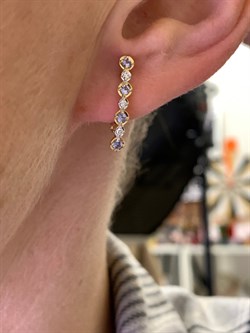 *Серьги Танзанит цв Лимонное арт 2-308344-00-31-274 вес 2,28 г - фото 309946