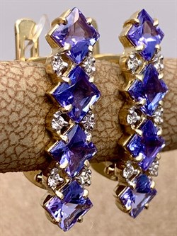 *Серьги Танзанит цв Лимонное арт 2-308232-00-31-568 вес 2,65 г - фото 309948