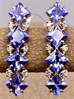 *Серьги Танзанит цв Лимонное арт 2-308232-00-31-568 вес 2,65 г - фото 309949