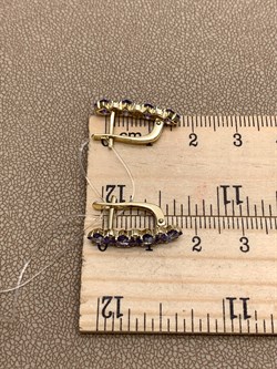 *Серьги Танзанит цв Лимонное арт 2-308232-00-31-568 вес 2,65 г - фото 309953